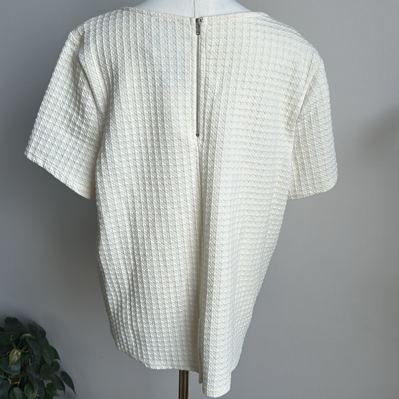 NWT‎ W5 Anthropologie Women’s Butter Yellow Coastal Grandma Relaxed Boxy Top XL - Picture 3 of 8